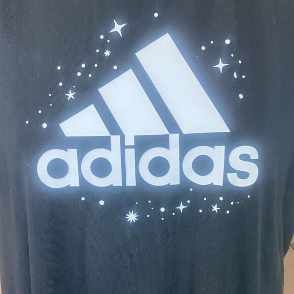 Adidas Celestial T-Shirt Dress Relaxed Fit Oversize XL Black #131T - Picture 7 of 9